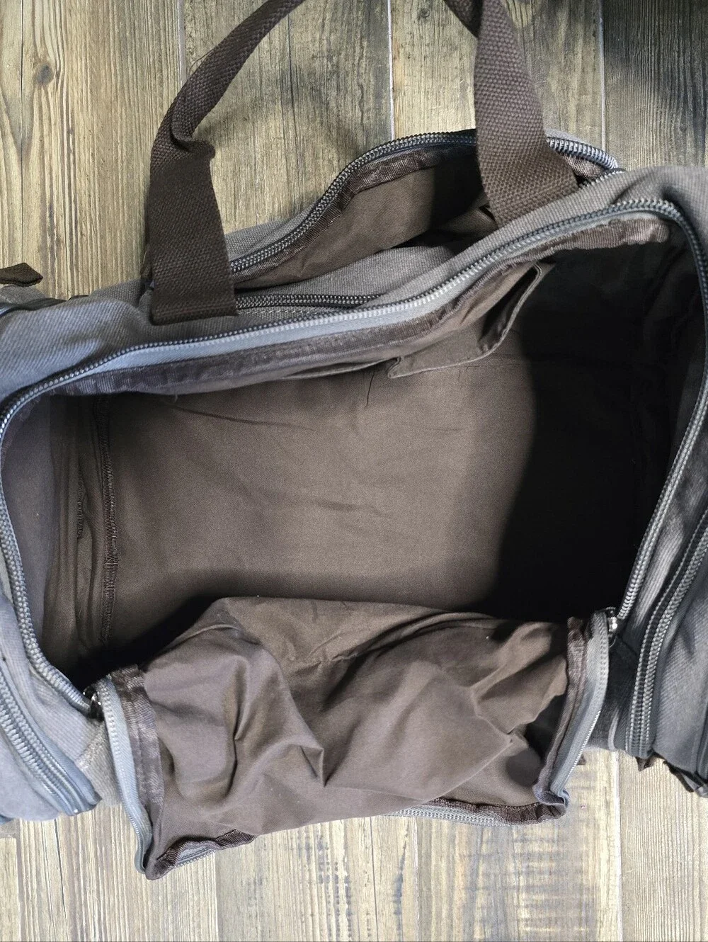 XLarge Canvas Travel Duffle Bag in grey - Weekend Bag